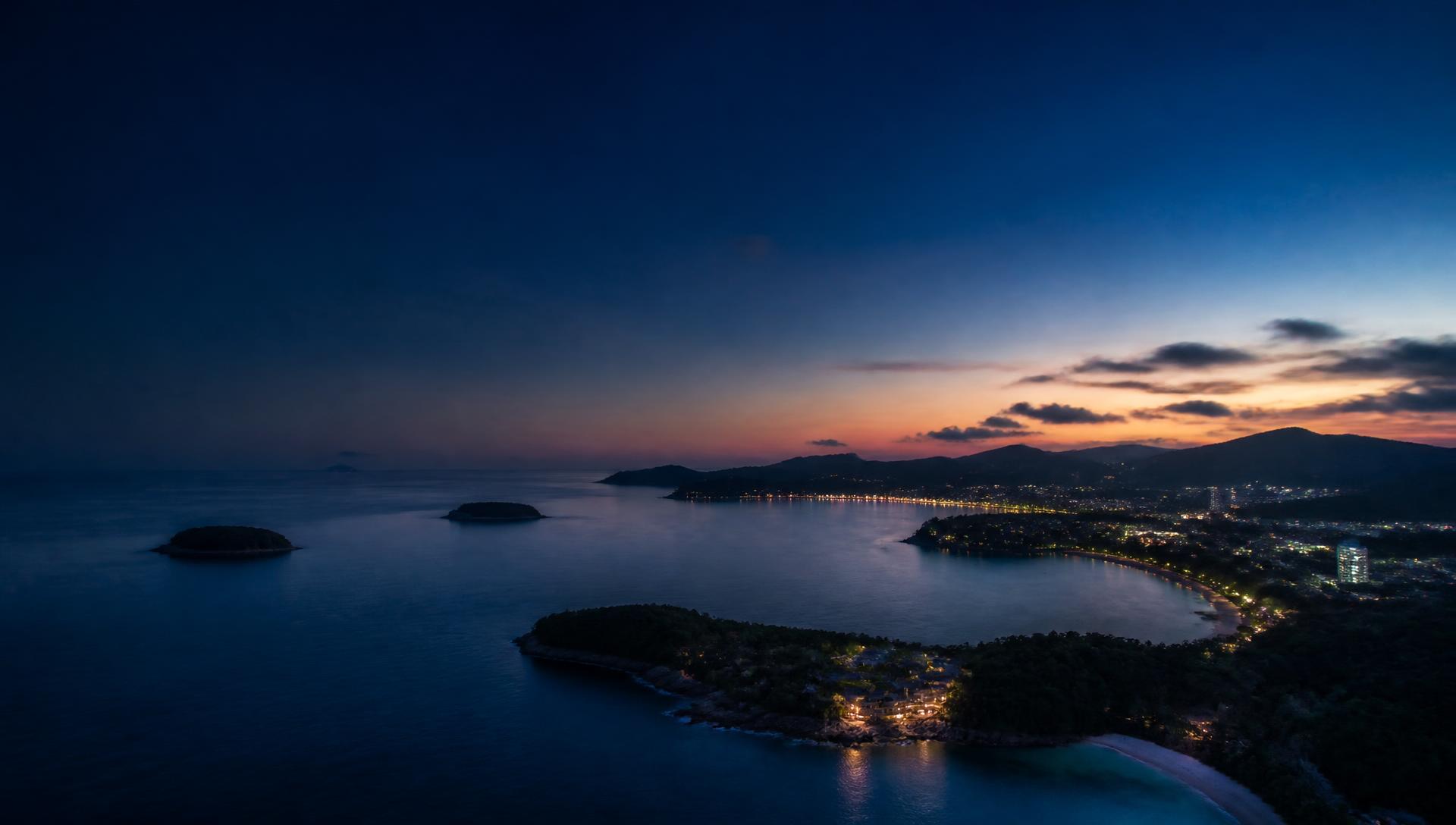 Phuket coastline at dusk